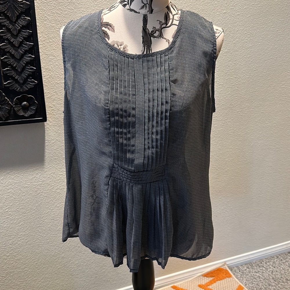 Covington Sleeveless Checkered Blouse